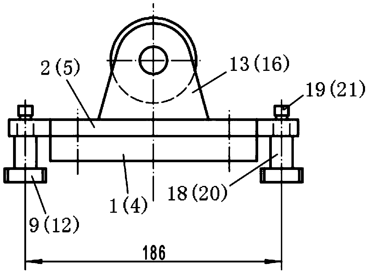 Adjusting device for intervals of profile weld joints