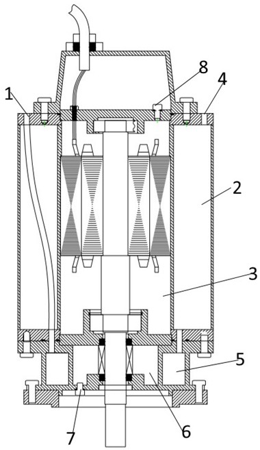 A wet and dry dual-purpose oil-water cooling motor and cooling method thereof