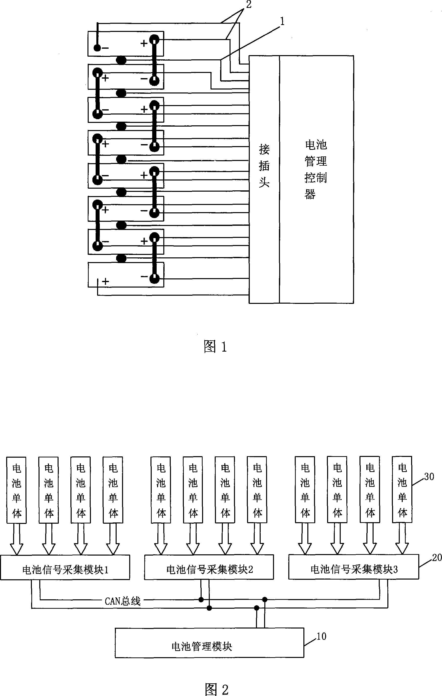 Multiple step type battery control system in use for hybrid powered car