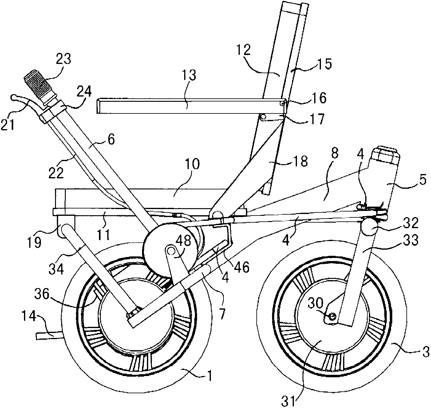 Electric wheelchair and steering control device thereof