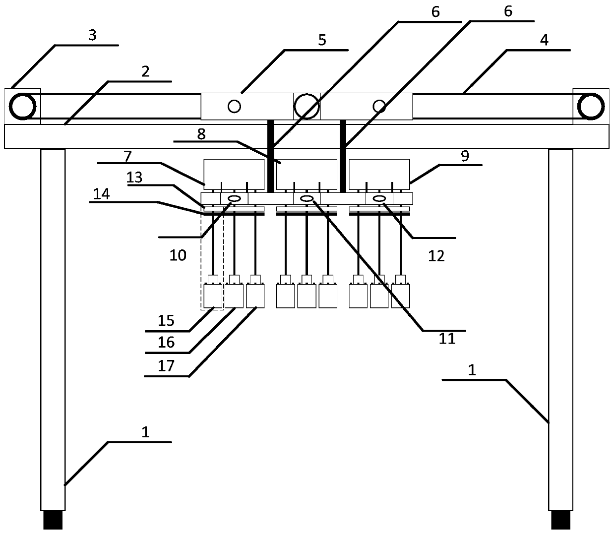 Multiple-swing angle detection device based on light sensing positioner for multi-lifting-appliance bridge crane