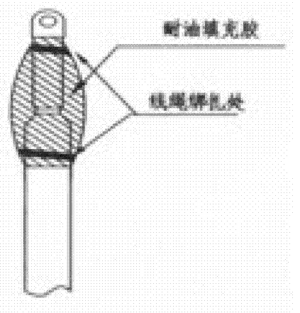 Constant voltage oil sealing method for thermal shrinkage cable head