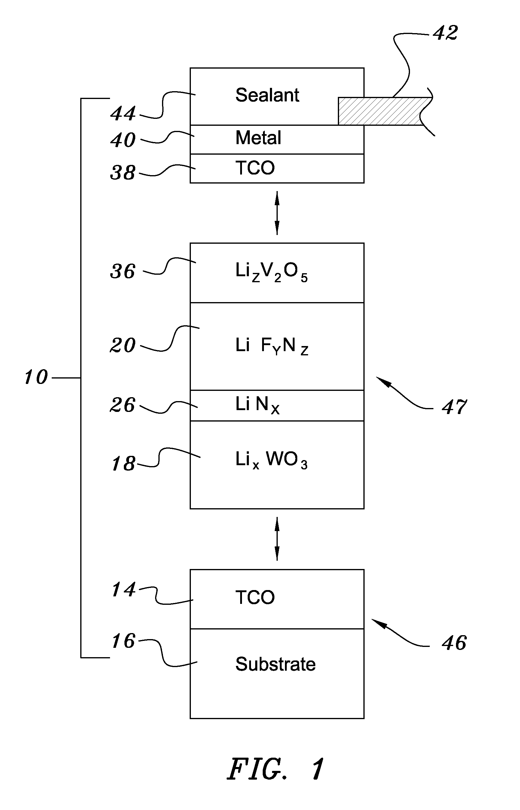 Electrochromic device with self-forming ion transfer layer and lithium-fluoro-nitride electrolyte