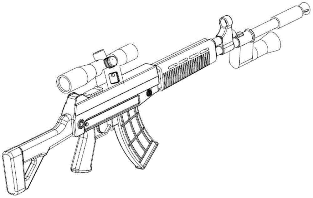 Submachine gun auxiliary infrared scanning sighting device