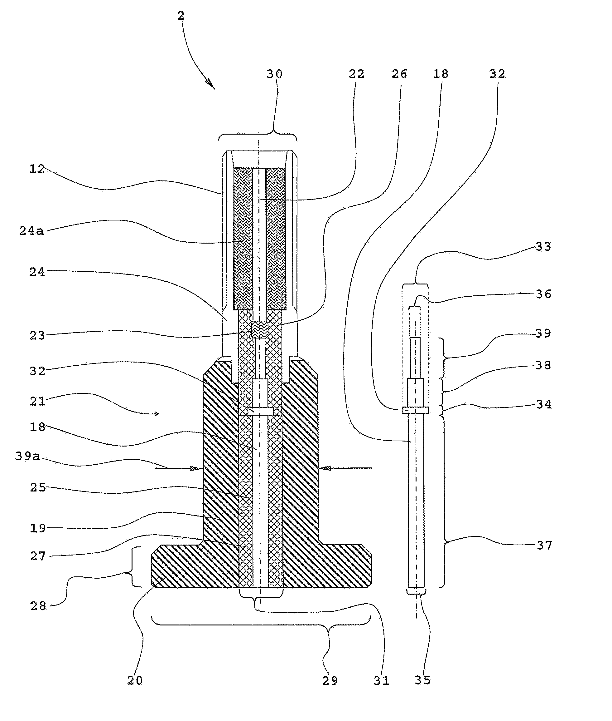 Device for the measurement of coating thicknesses by means of microwaves