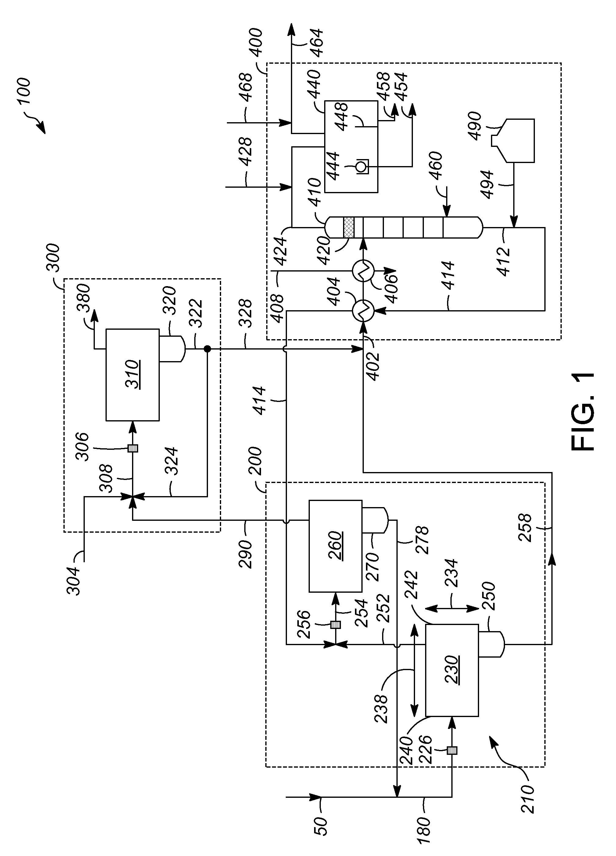 Apparatus and process for treating a hydrocarbon stream