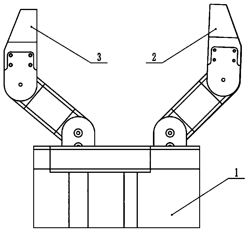 Horizontal clamping self-adaptive three-finger underactuated robot hand
