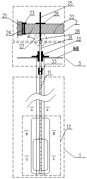 Equipment for resisting floating and sinking of capsule under-reamed anchor and use method of equipment