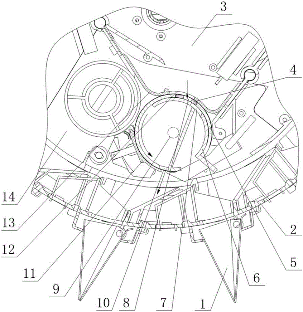 Seed lowering device of a hand-push seeder