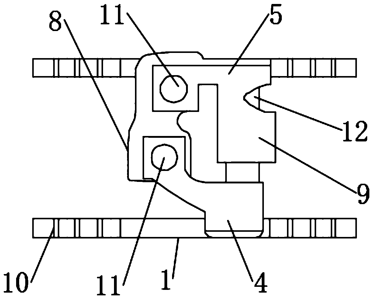 A rectifier bridge frame with square contact surface and preparation method thereof