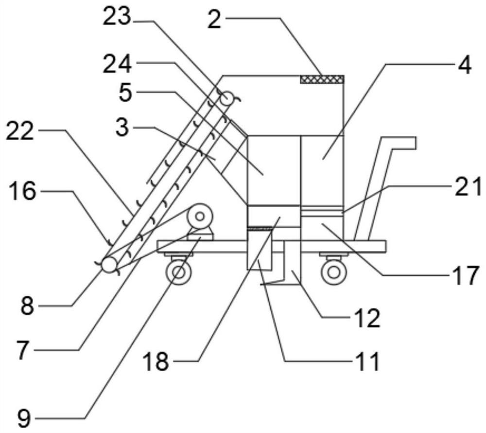 Quick grain collecting machine for sunning ground