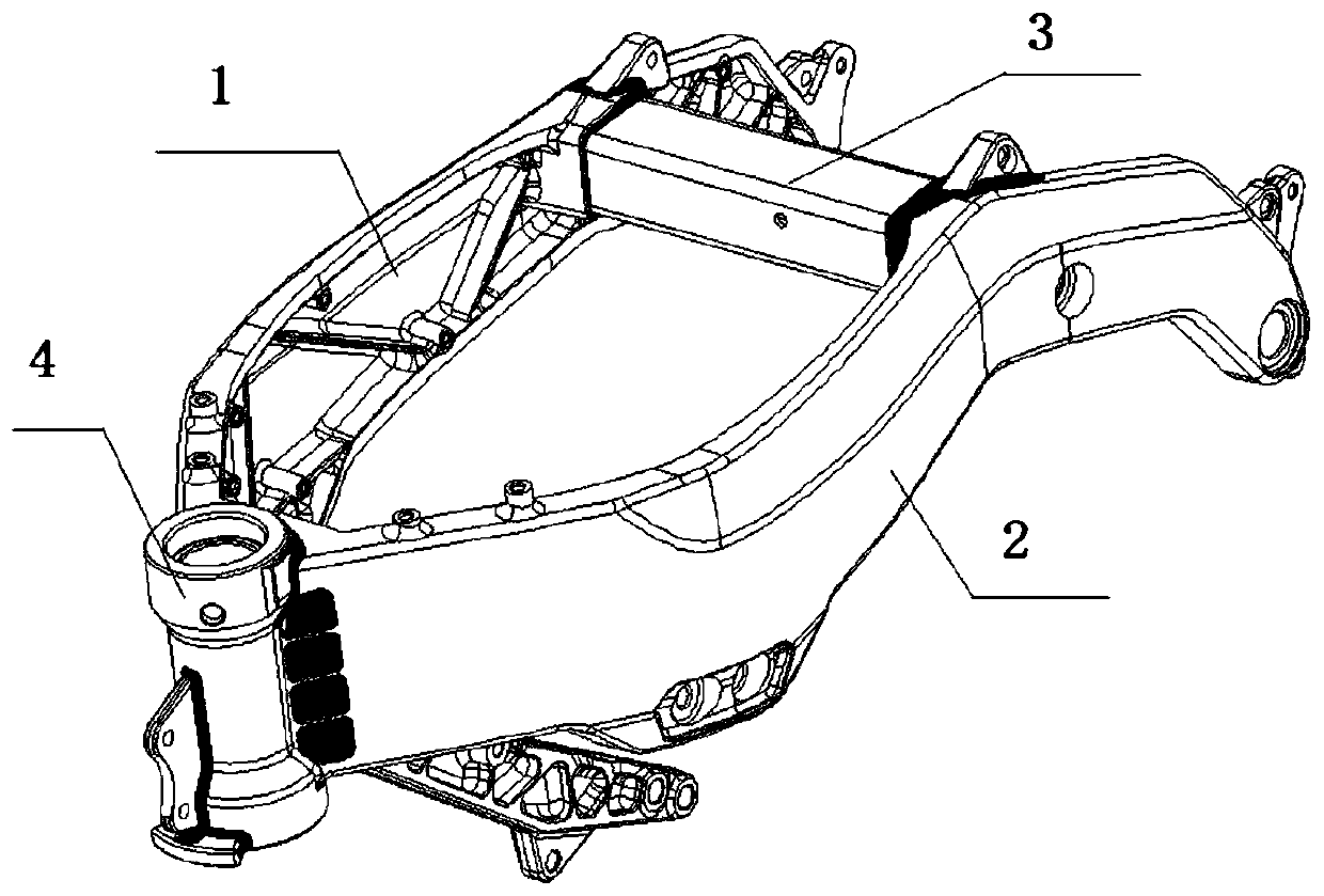 Integrated frame and manufacturing method thereof