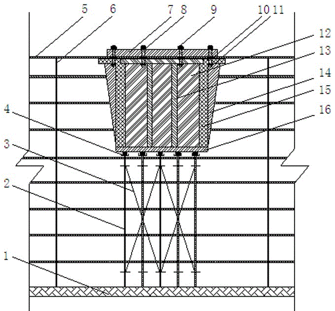Construction method for large steel structural embedded part in dense reinforcement distribution region
