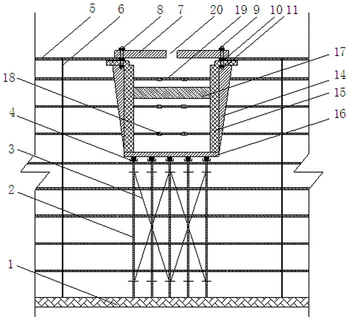 Construction method for large steel structural embedded part in dense reinforcement distribution region