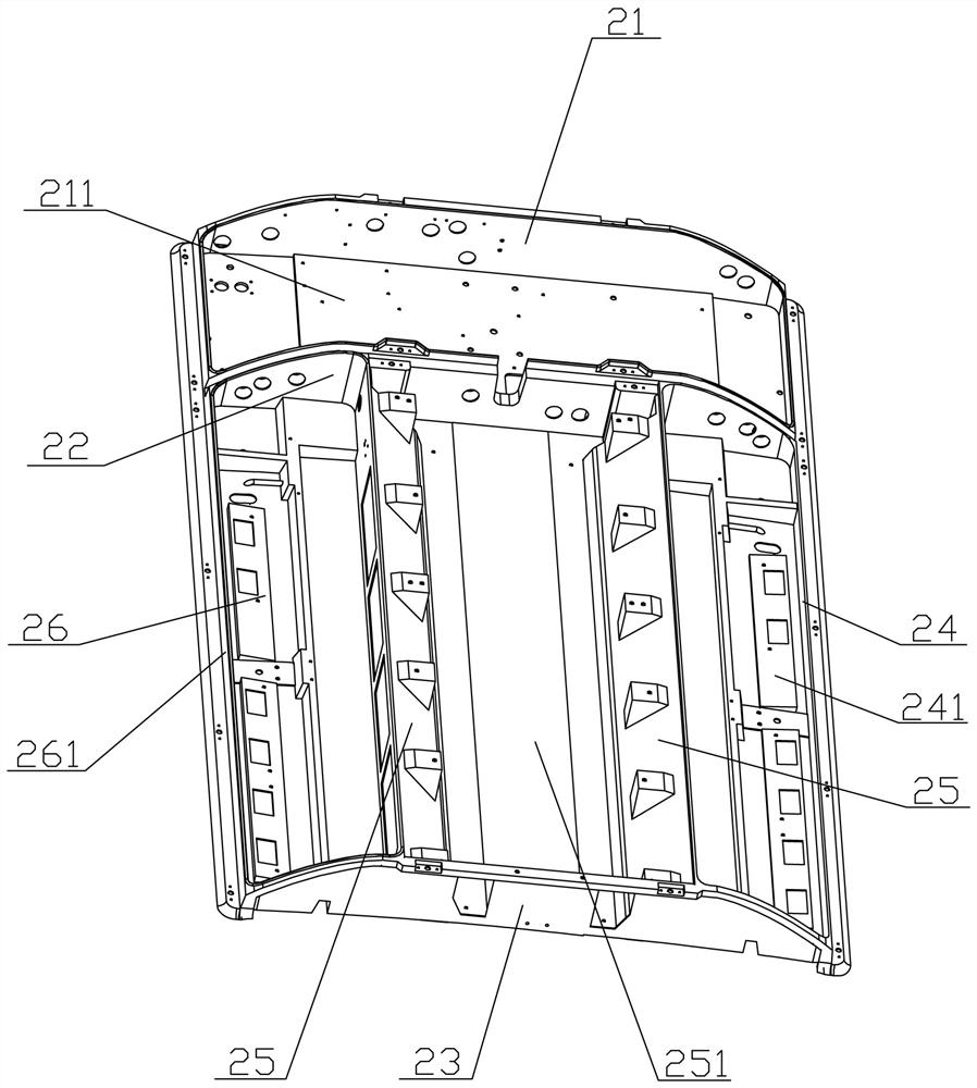 Vehicle body top cover of new energy passenger car