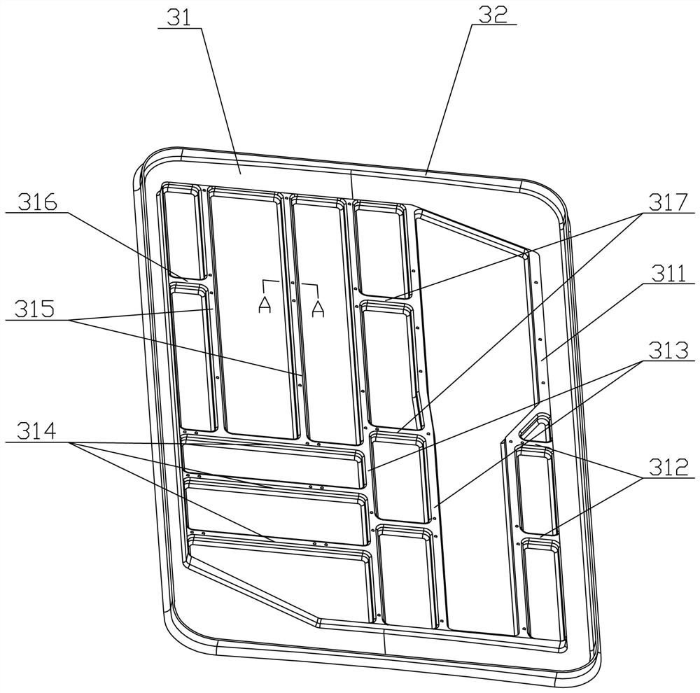 Vehicle body top cover of new energy passenger car