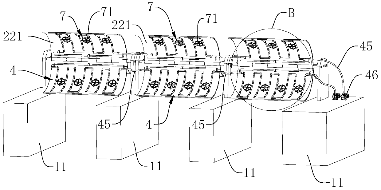 Waste heat comprehensive utilization system for rotary kiln