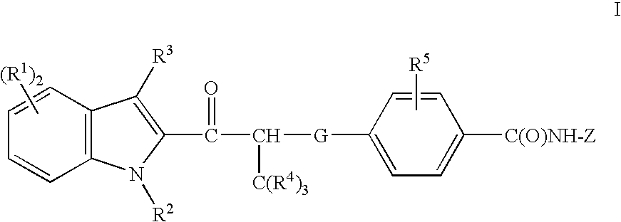 Acyl indoles, compositions containing such compounds and methods of use