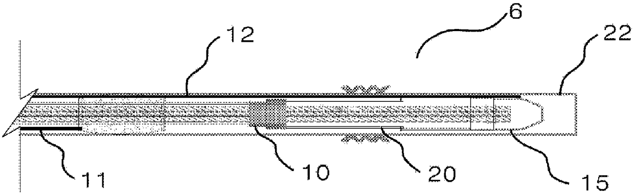 Anchor having fixing device at side of pressure plate to depress land slope and method of installing same