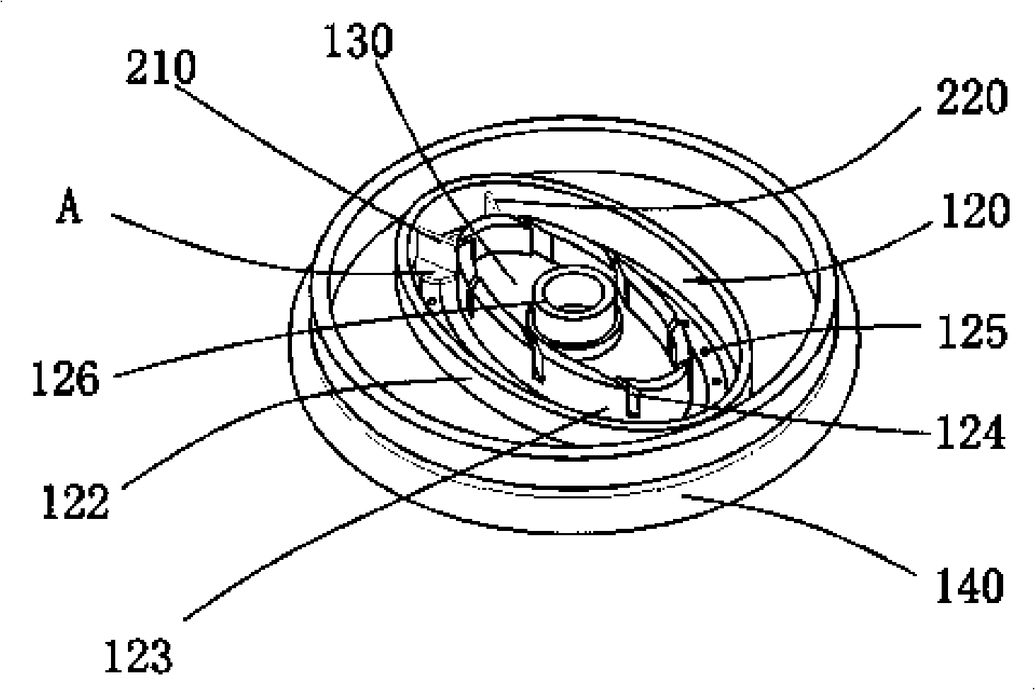 Variable track massage shower nozzle