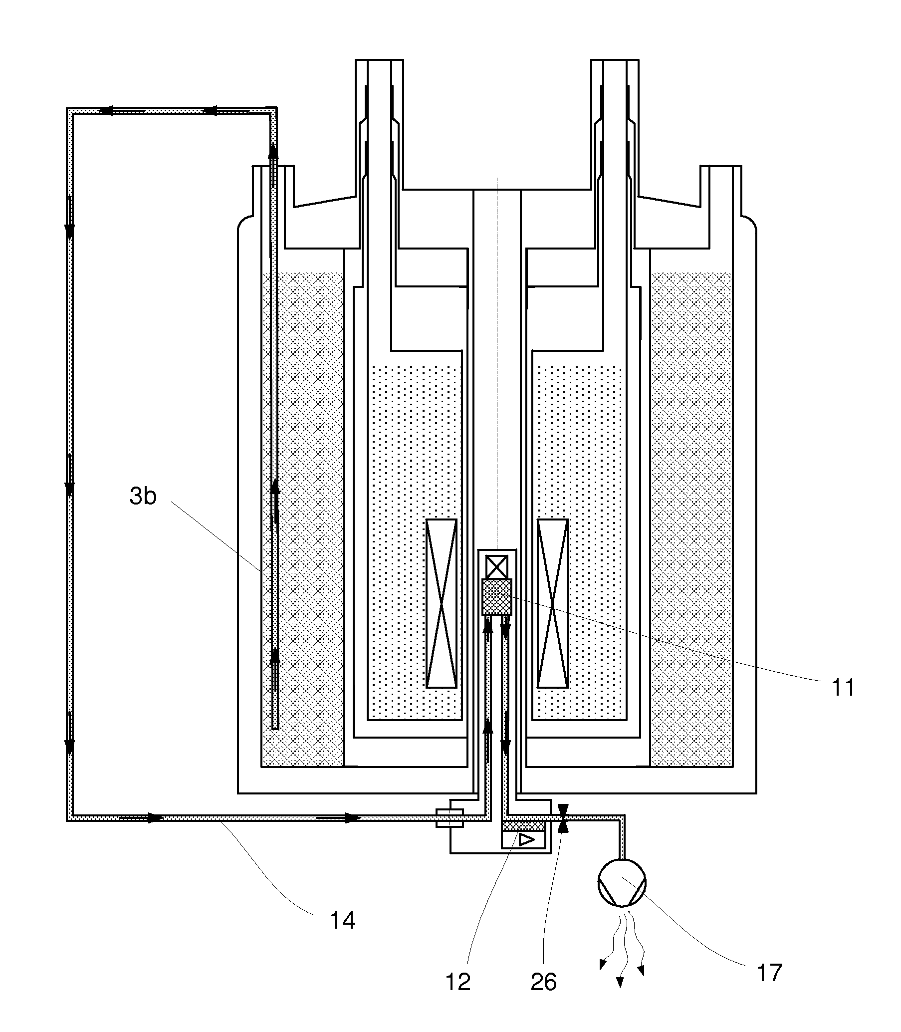 Cryogenic probehead cooler in a nuclear magnetic resonance apparatus