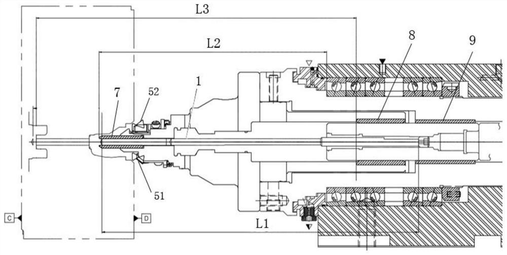 A hydraulic boring head for machining conduits of engine cylinder head seat rings