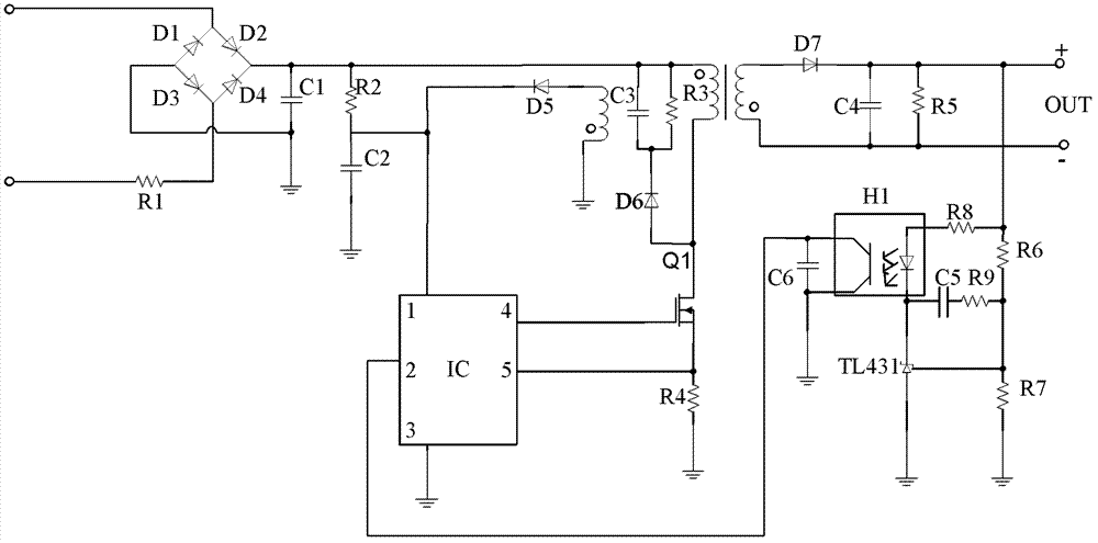 Control chip of switch power supply and switch power supply