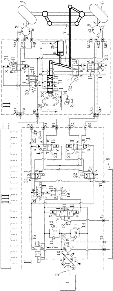 Hydraulic hub motor assisted differential power steering