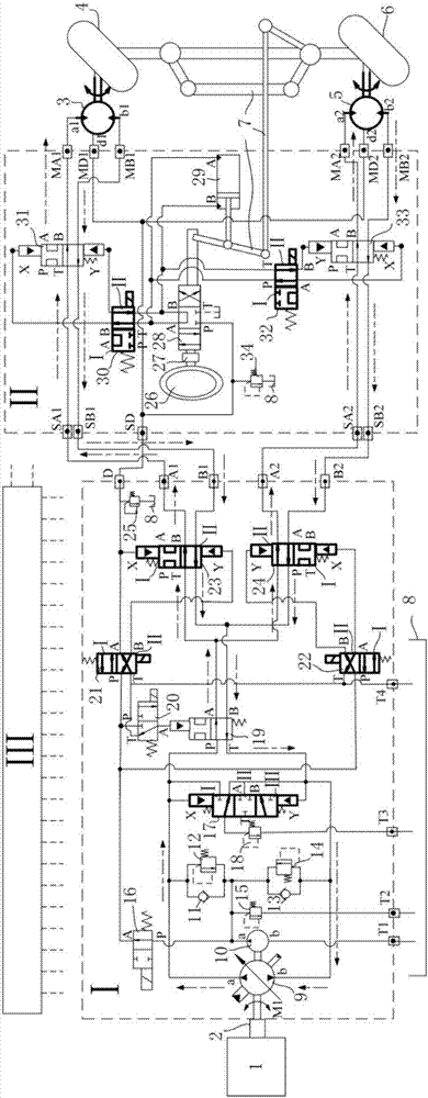 Hydraulic hub motor assisted differential power steering