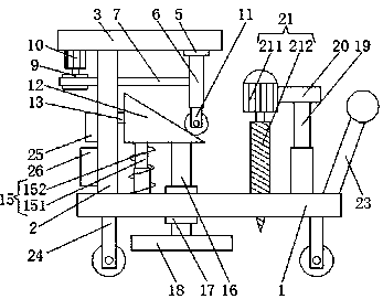 Ground punching device for security engineering construction
