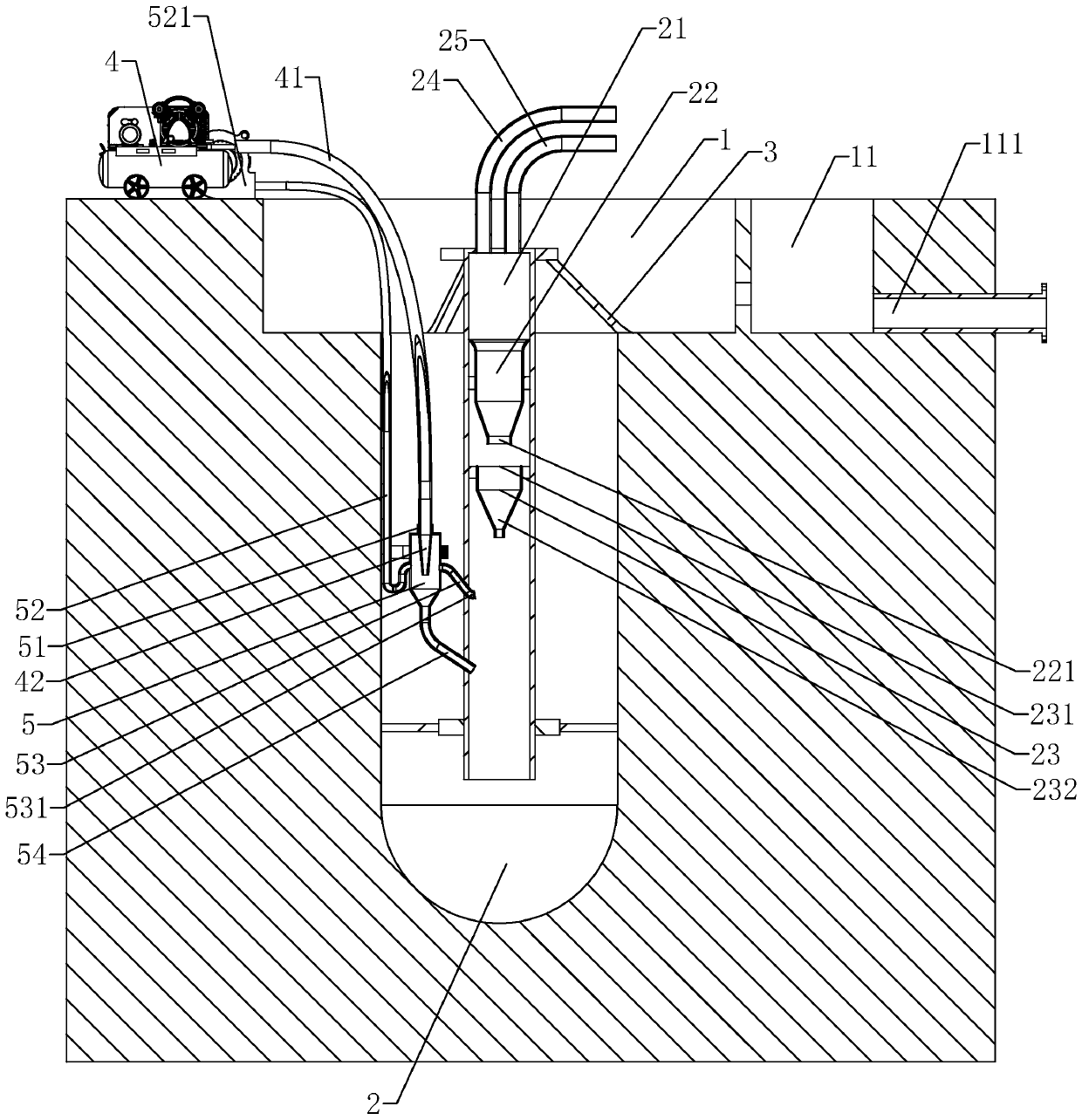 Deep well aeration device