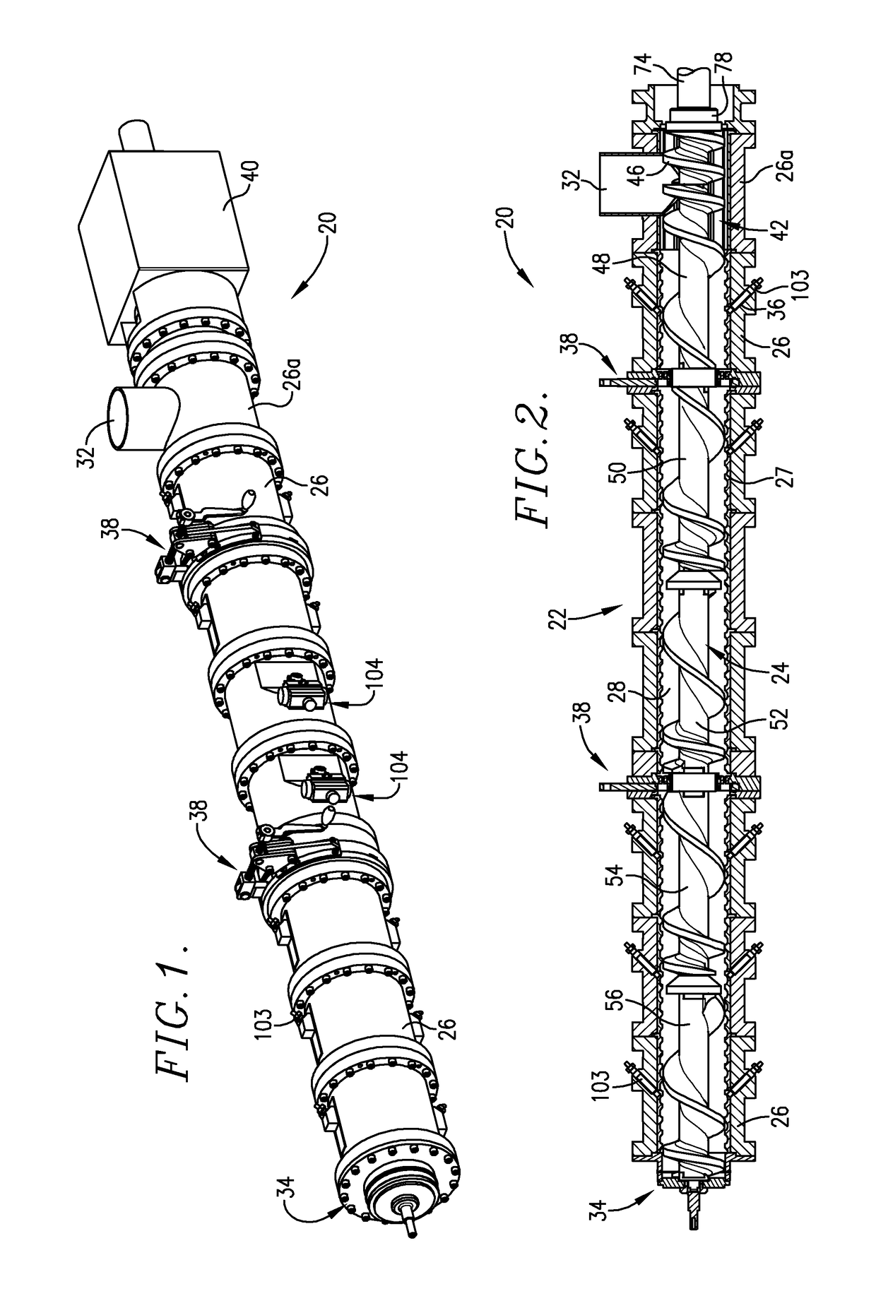 Method and apparatus for extrusion processing of high fiber content foods