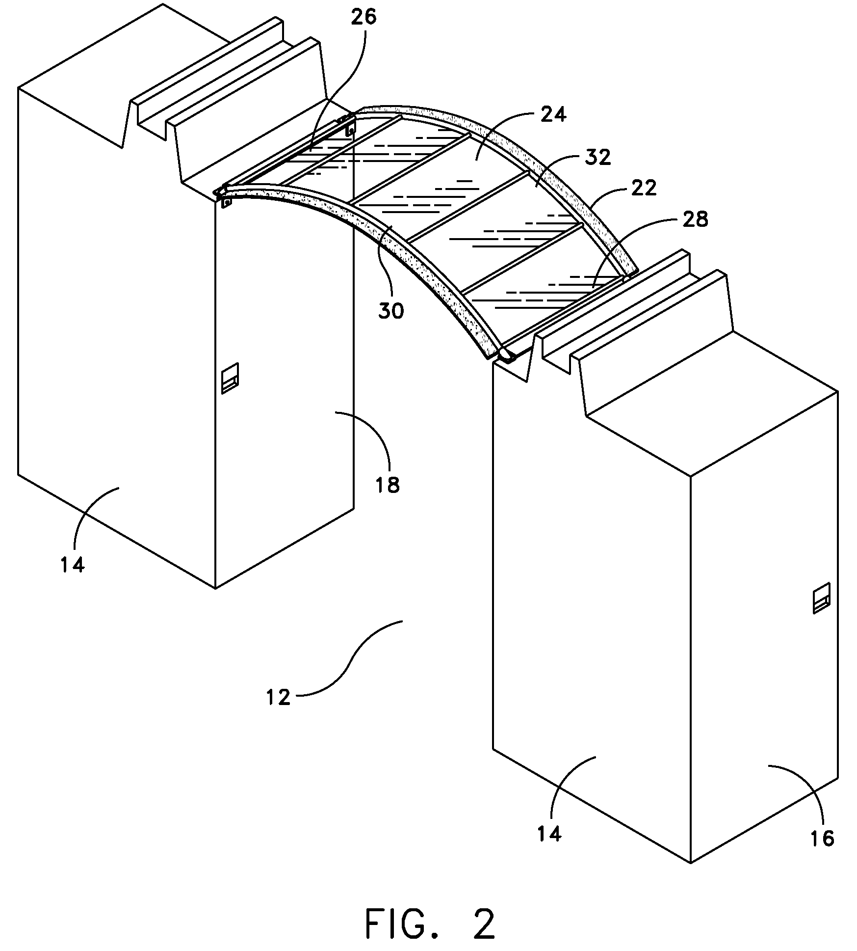 Hot aisle containment panel system and method