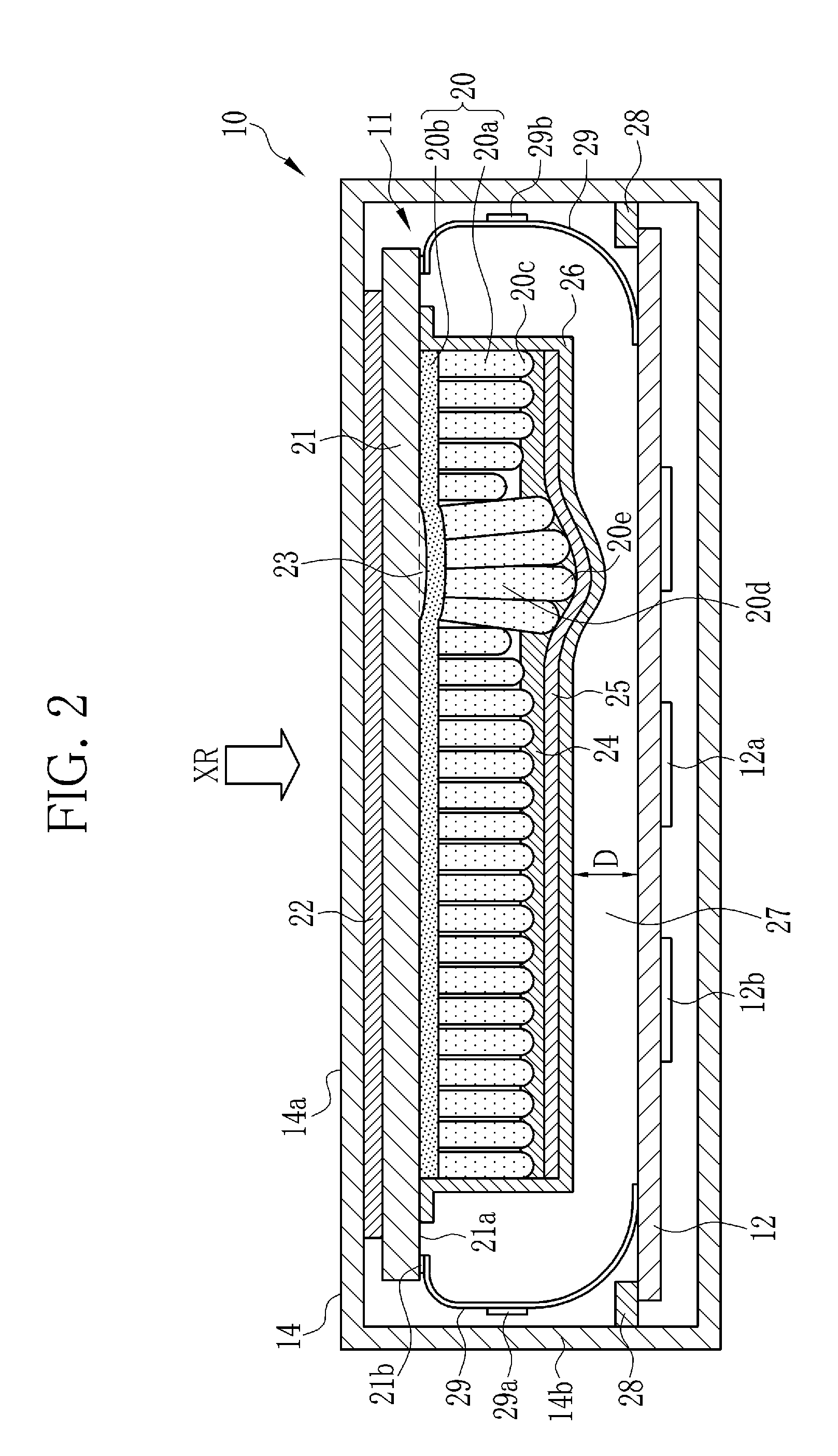 Radiographic image detection device