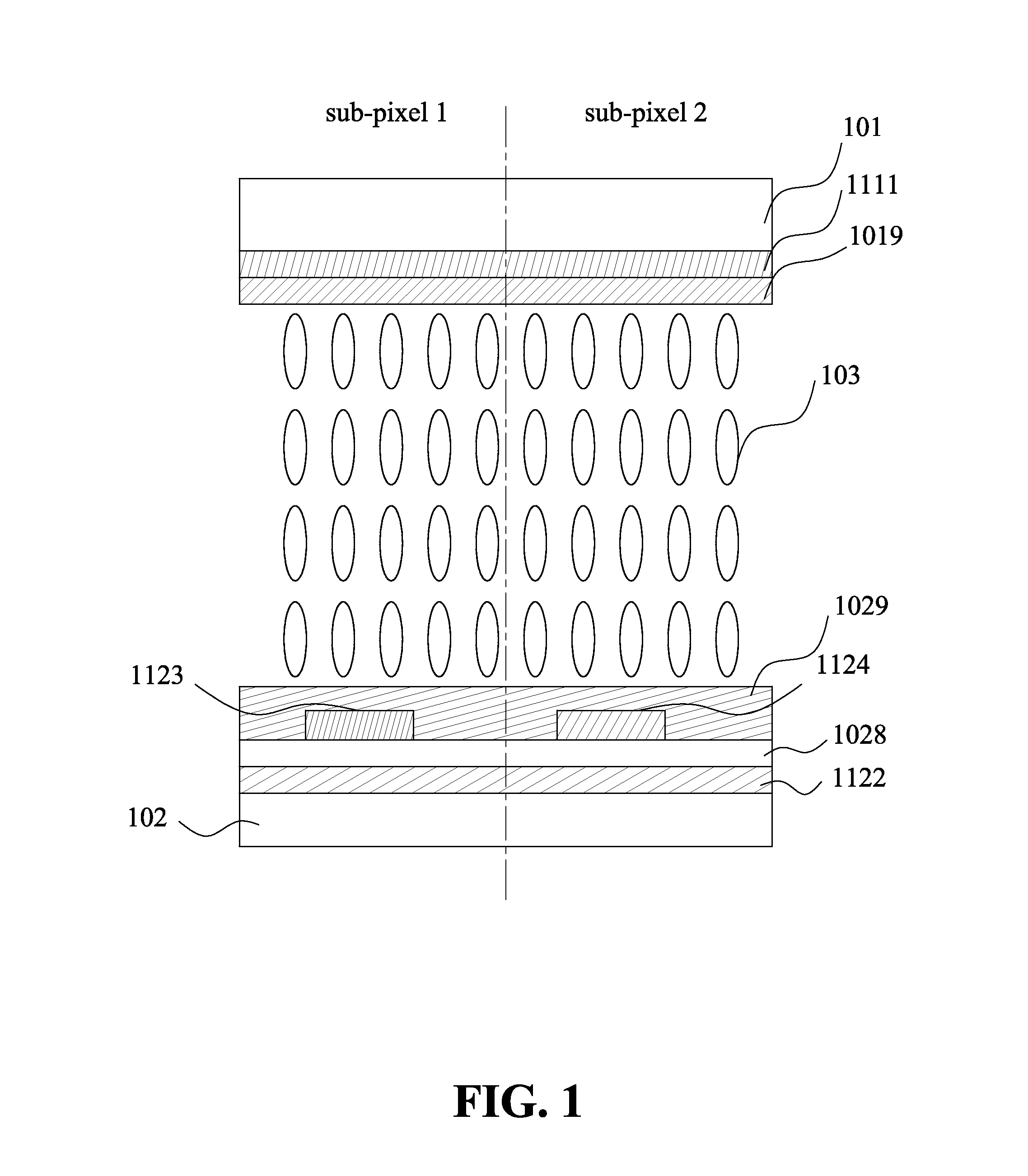 Liquid crystal display device having at least three electrodes in each pixel area