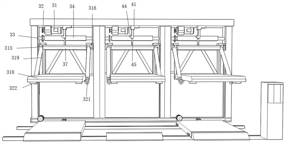 Mechanical multi-group rear cantilever transverse moving type parking device