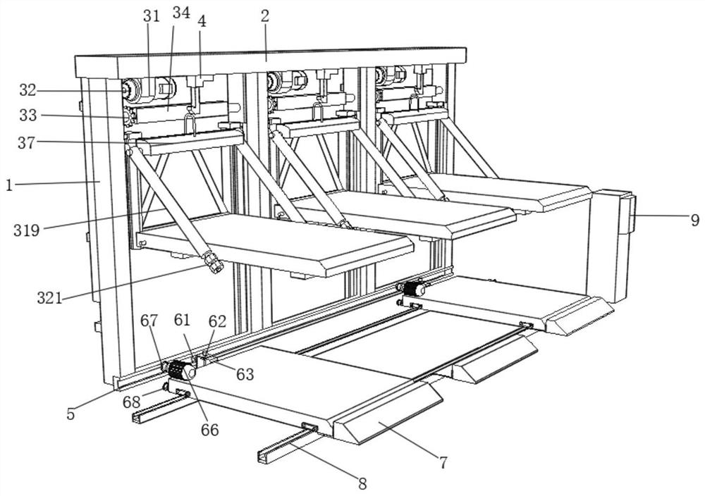 Mechanical multi-group rear cantilever transverse moving type parking device