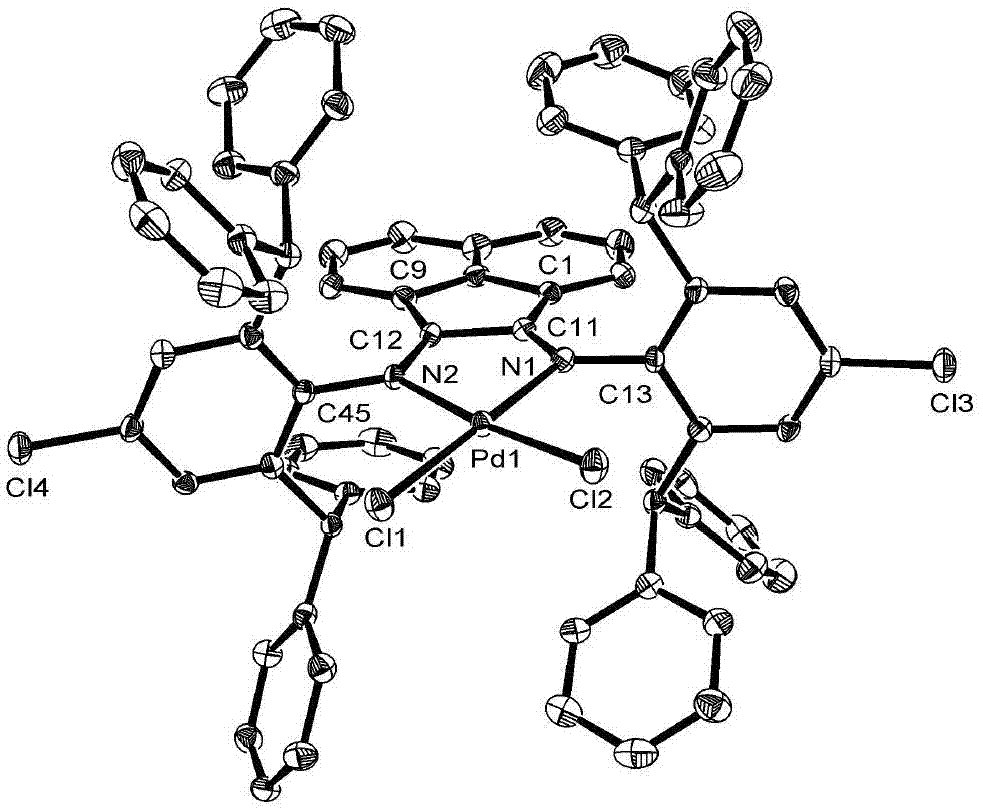 Large steric hindrance ligand Pd complex catalyst as well as preparation method and application thereof