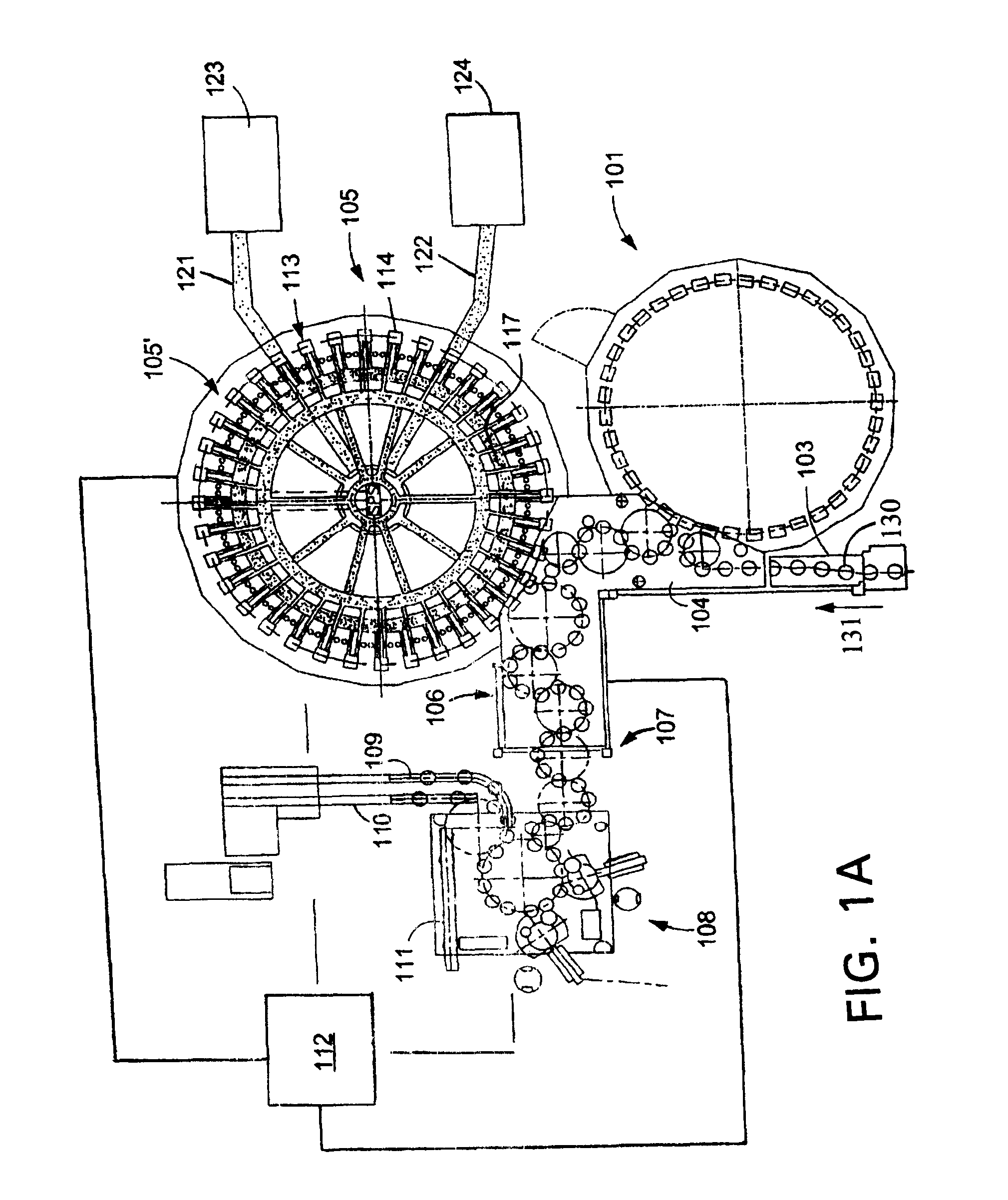 Method and apparatus for the circumferential labeling of a run of blow molded bottles where the individual bottles in the run have at least one varying dimension due to manufacturing tolerances, the method and apparatus providing more consistent labeling of individual containers in the run of containers