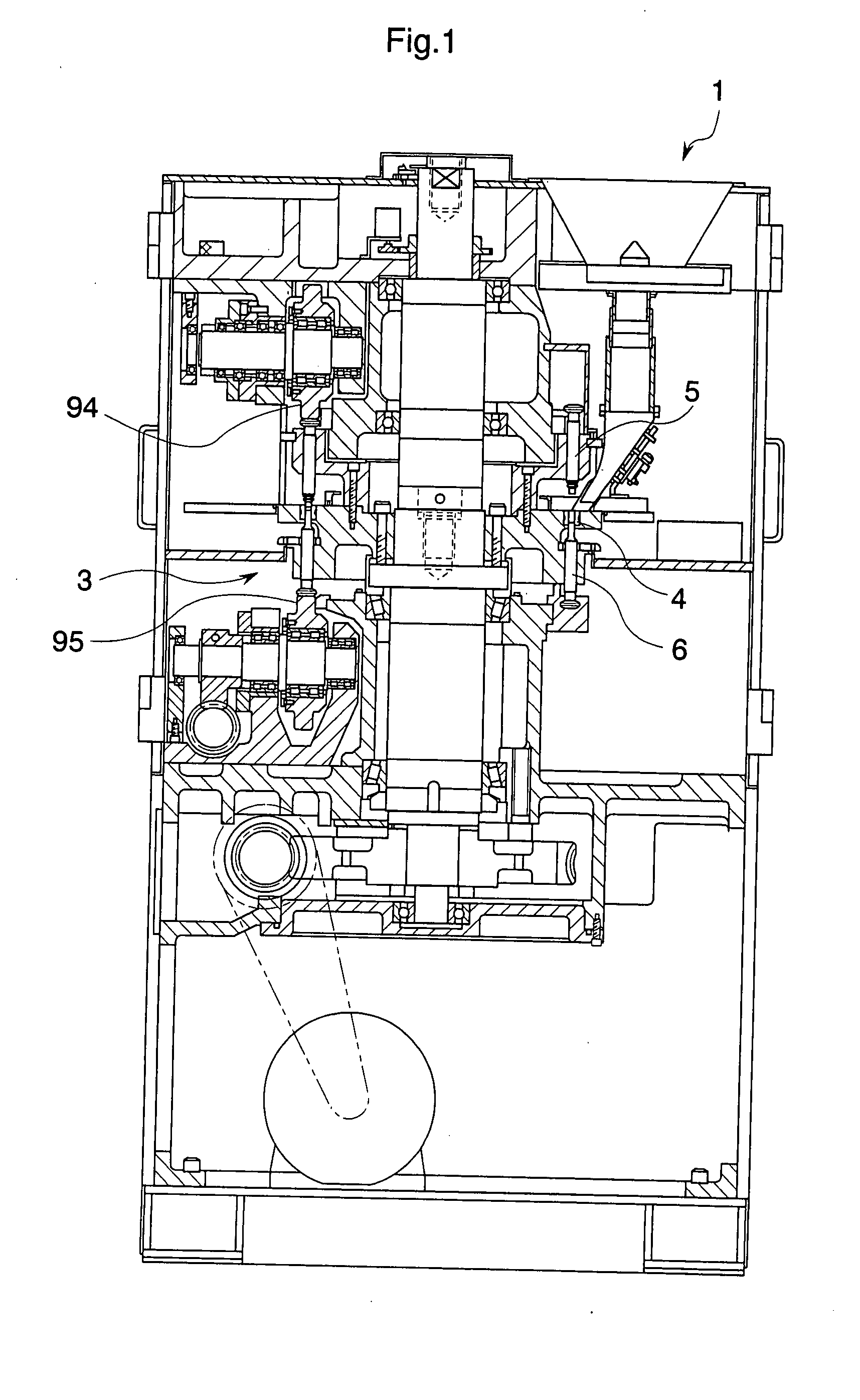 Control unit for powder material compression molding machine