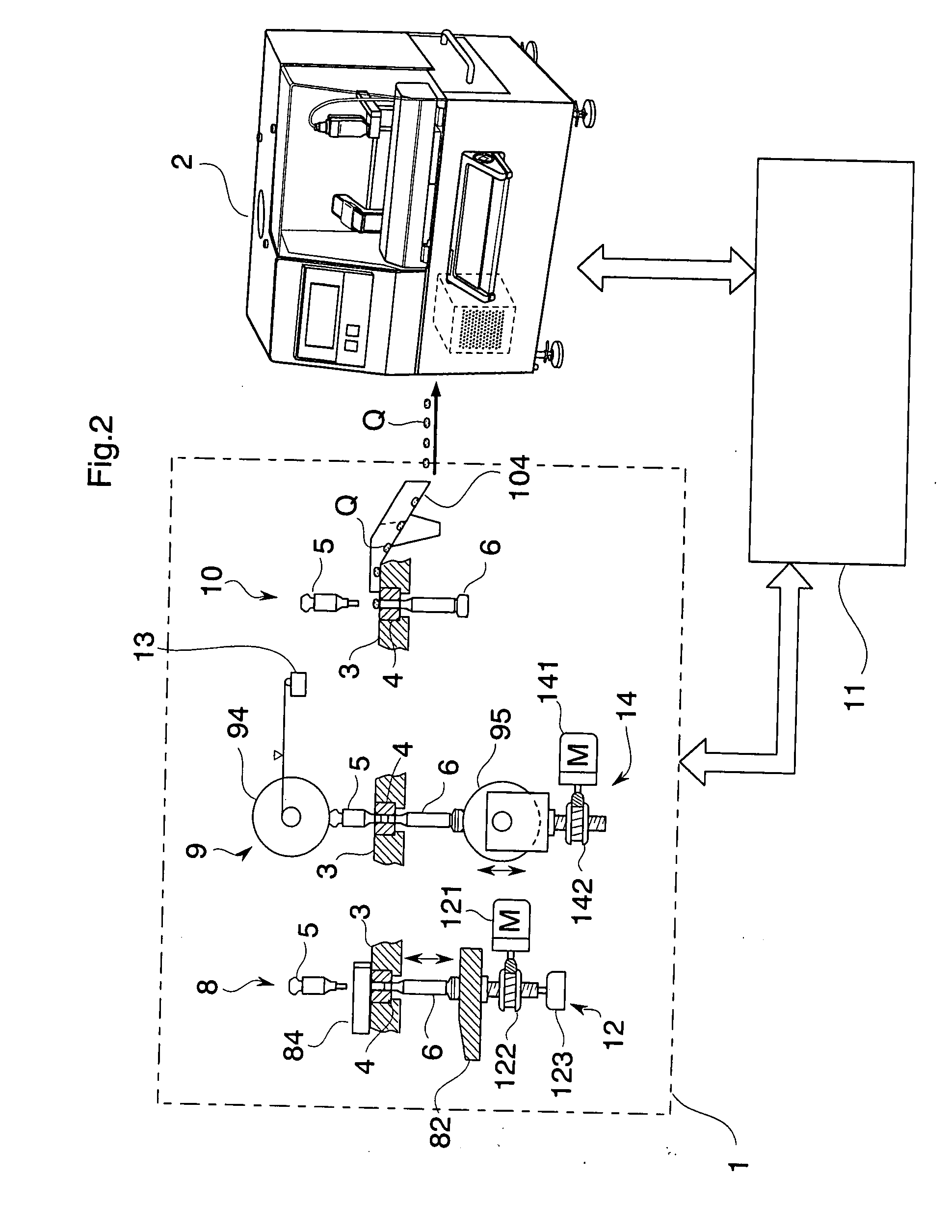 Control unit for powder material compression molding machine