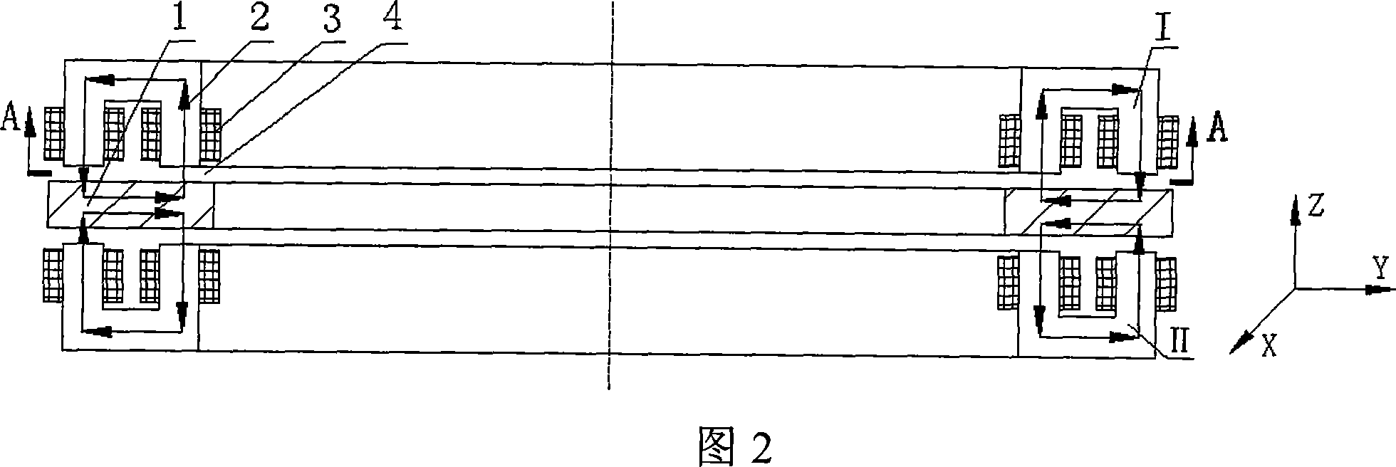 Axial magnetic bearing for magnetic levitation flywheel