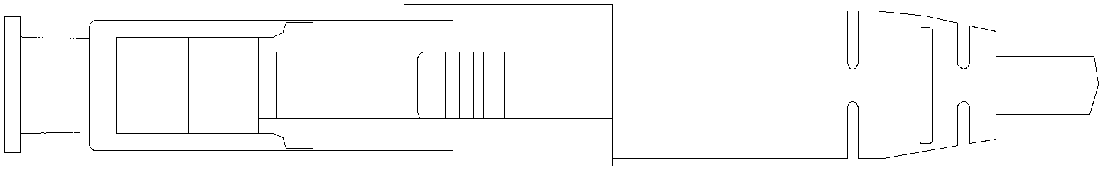 LC-type short-tail heat-shrink-tube-free optical fiber moving connector