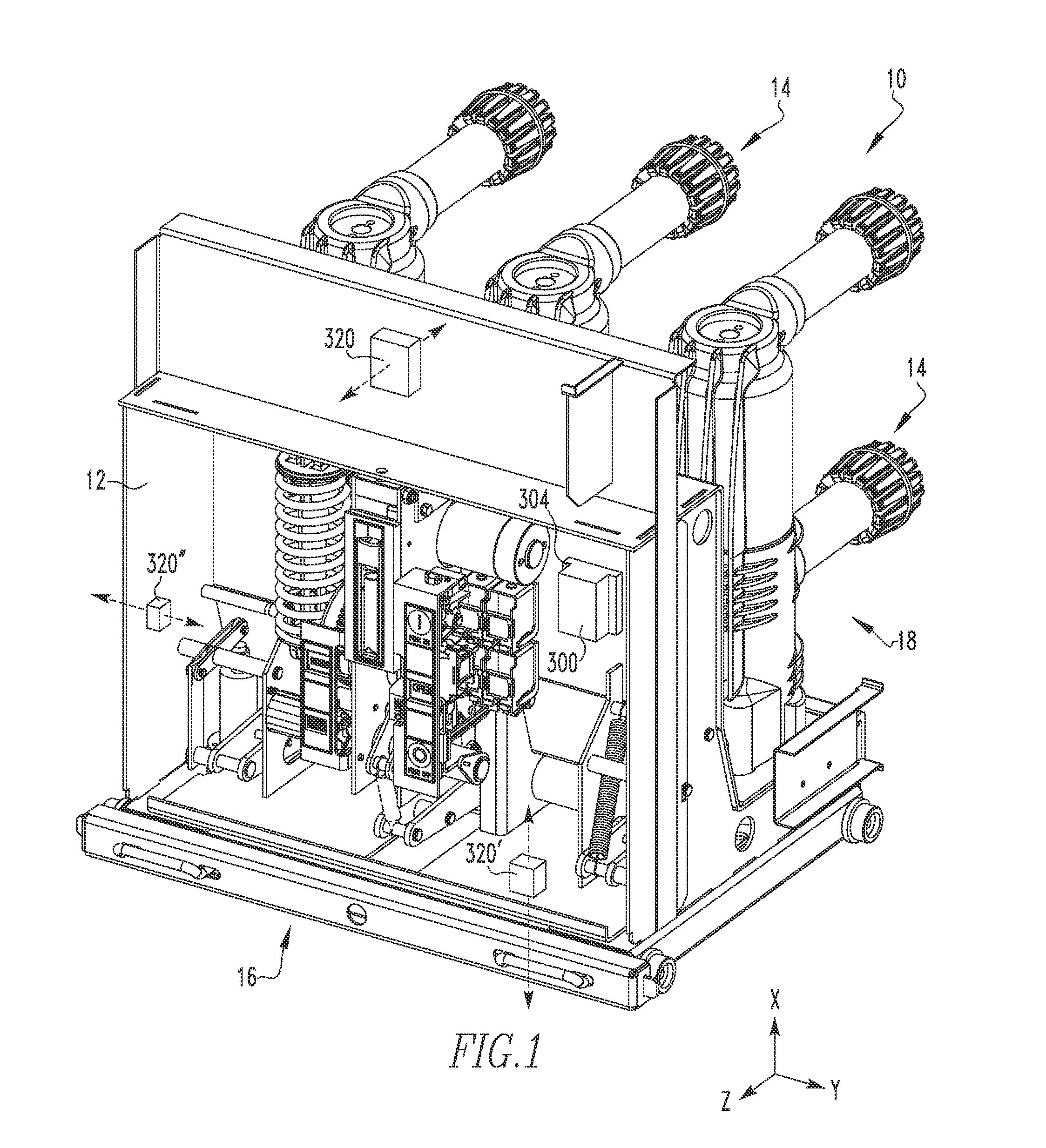 Circuit breaker operating mechanism component monitoring system and associated method