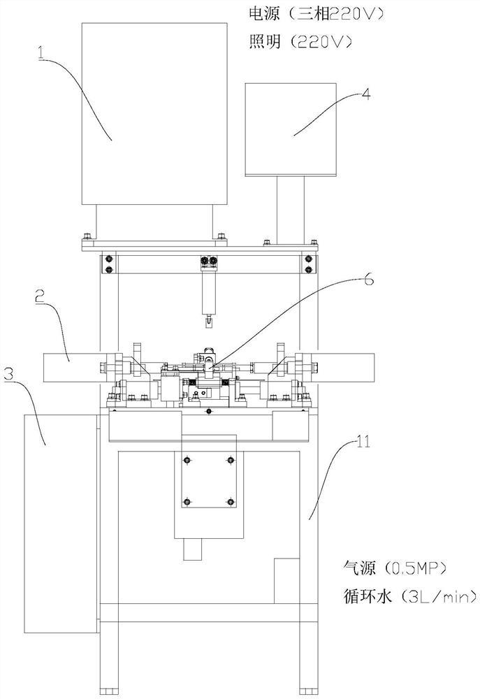 Double-point type lateral spot welding device