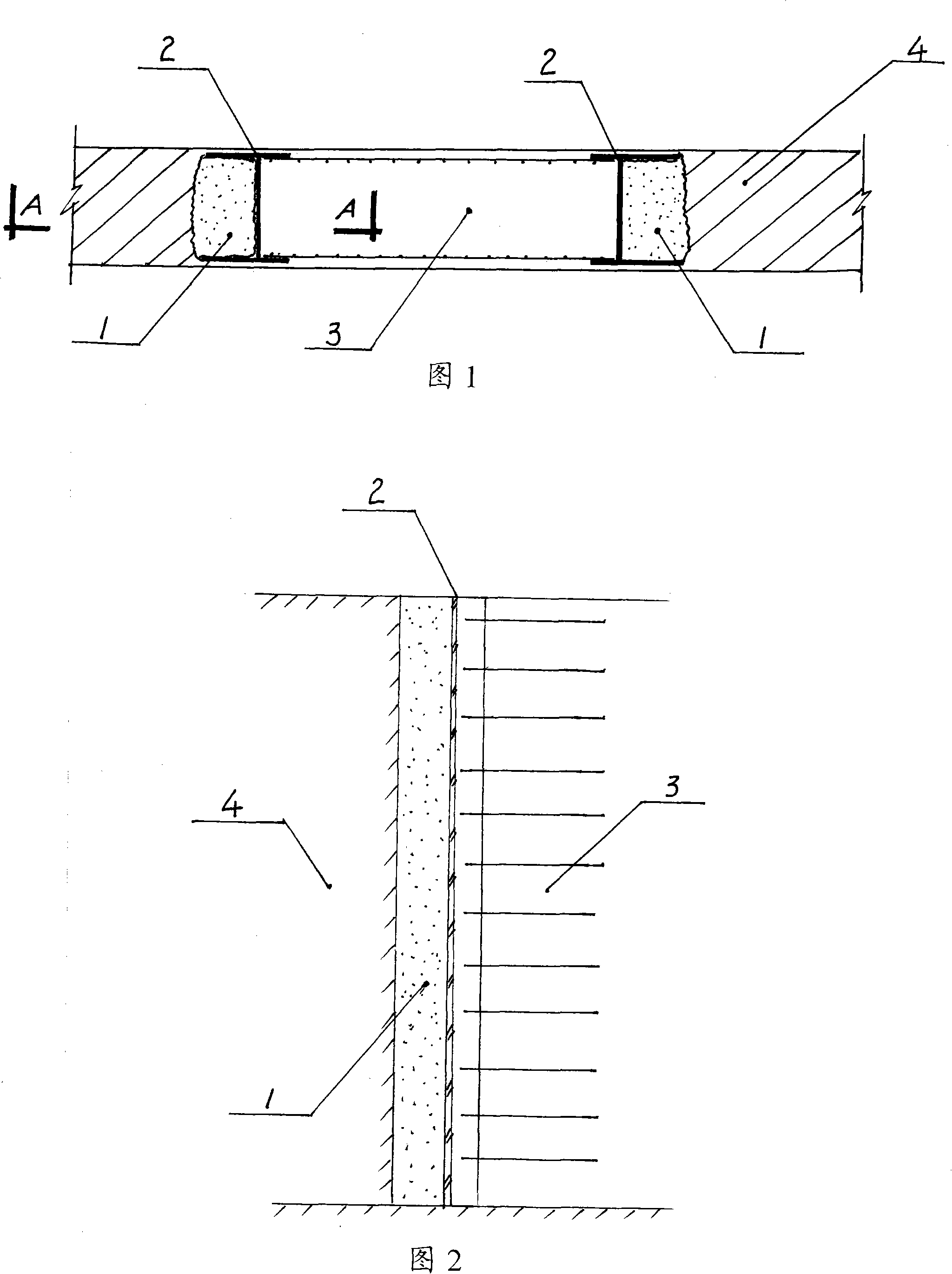 Flexible device of underground continuous wall for preventing concrete circuitous flowing