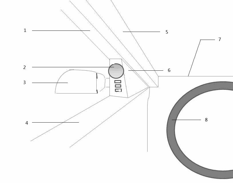 Rearview mirror device for observing side rear blind areas of sedan car