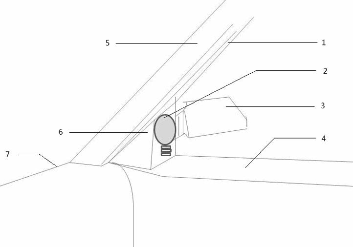 Rearview mirror device for observing side rear blind areas of sedan car