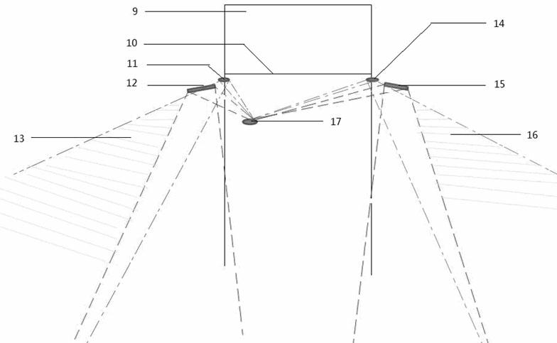 Rearview mirror device for observing side rear blind areas of sedan car