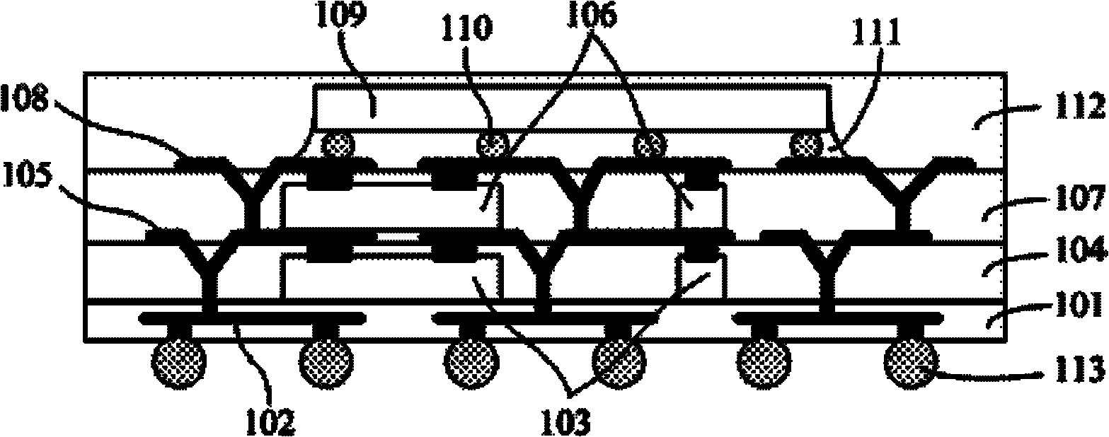 Fan-out high-density packaging structure